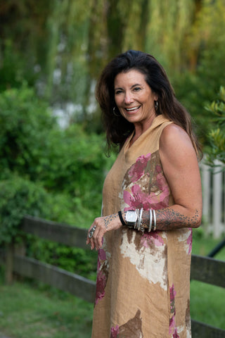 French Garden Linen Maxi O/S Camel