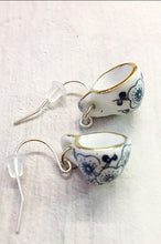 White Blue Cups Earrings