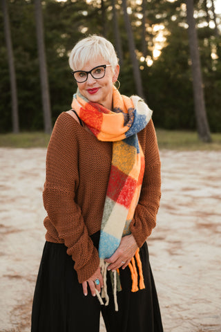 Fluffy Scarf Pumpkin