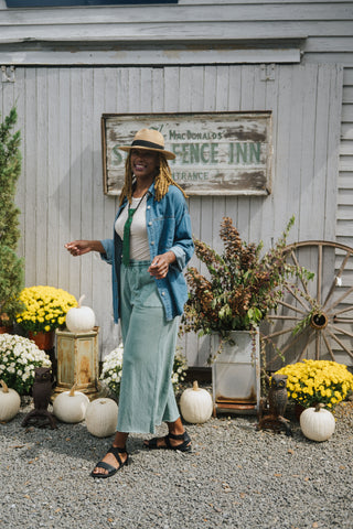 Thumbelina Pants Teal