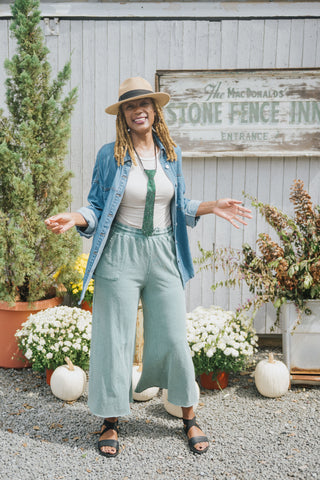 Thumbelina Pants Teal