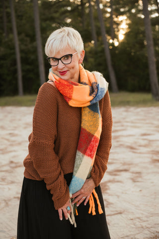 Fluffy Scarf Pumpkin