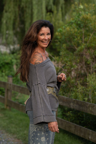 Gypsy Queen Thermal Top Navy