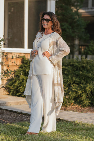 Riviera Stripe Linen Duster