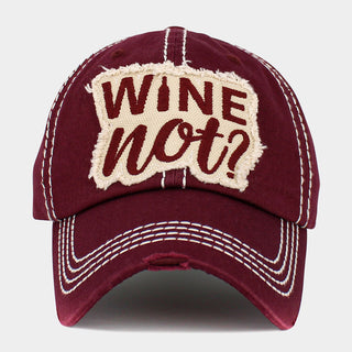 Wine Not Baseball cap