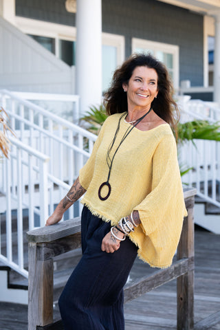 Sunwashed Linen Top O/S Must
