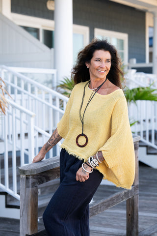 Sunwashed Linen Top O/S Must