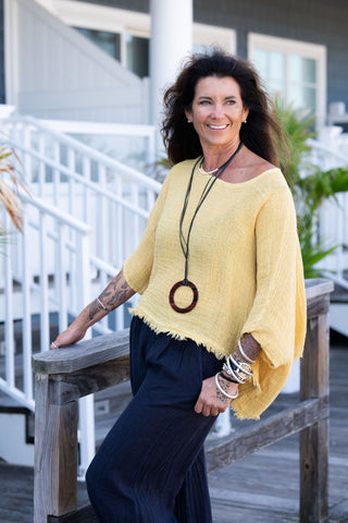 Sunwashed Linen Top O/S Must