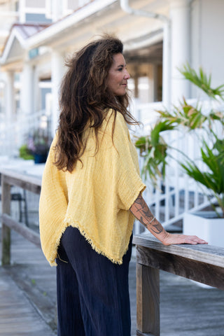 Sunwashed Linen Top O/S Must