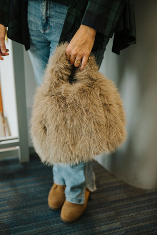 Zsa-Zsa Little Fur Bag tan