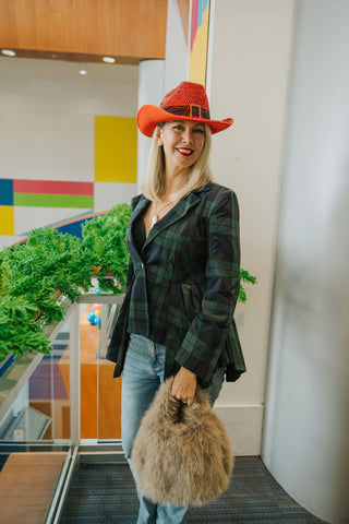 Zsa-Zsa Little Fur Bag tan