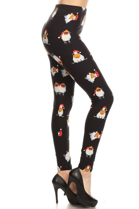 Christmas Sheep Leggings O/S