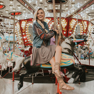 Carnival Sweater Sleeve Denim Jacket