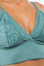 Lace Love Triangle Bralette Light Teal
