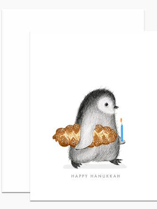 Hanukkah Penguin Card