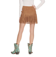 Ride Em Cowgirl Fringe Skirt Camel