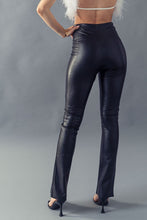 Sexy As Slit Vegan Leather Pants Black