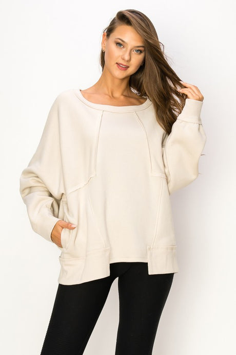 Room To Snuggle Sweatshirt Beige