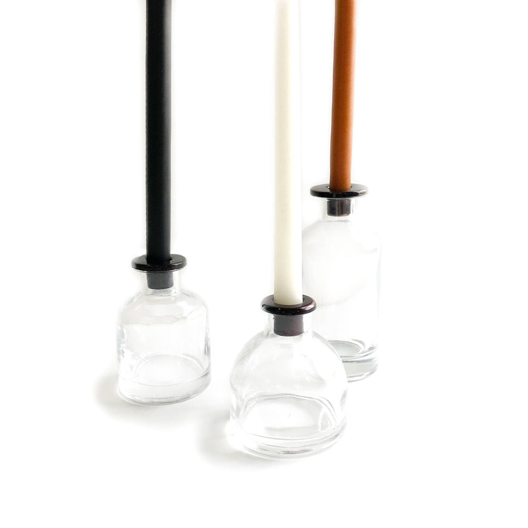 Skinny Taper Glass Candle Holder Medium
