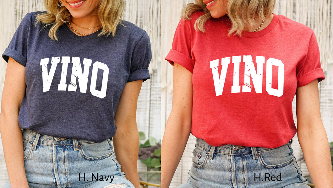 Vino Shirt, Heather Navy/Unisex X-large