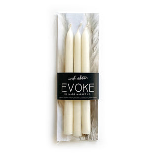 Skinny Tapered Candles 10" Off White