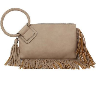 Fringe Benefits Clutch Taupe