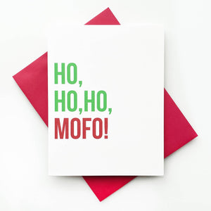 Ho Ho Ho, Mofo. Holiday Card Boxed Set of 6: Set of 6