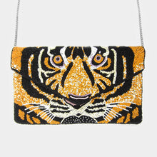 Ready To Pounce Tiger Beaded Clutch