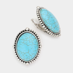 Tantalizing Turquoise Clip Earrings