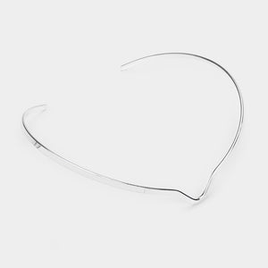 Open Choker Slide Necklace Silver