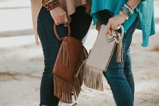 Fringe Benefits Clutch Taupe