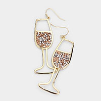 Tiny Bubbles Champagne Earrings Gold