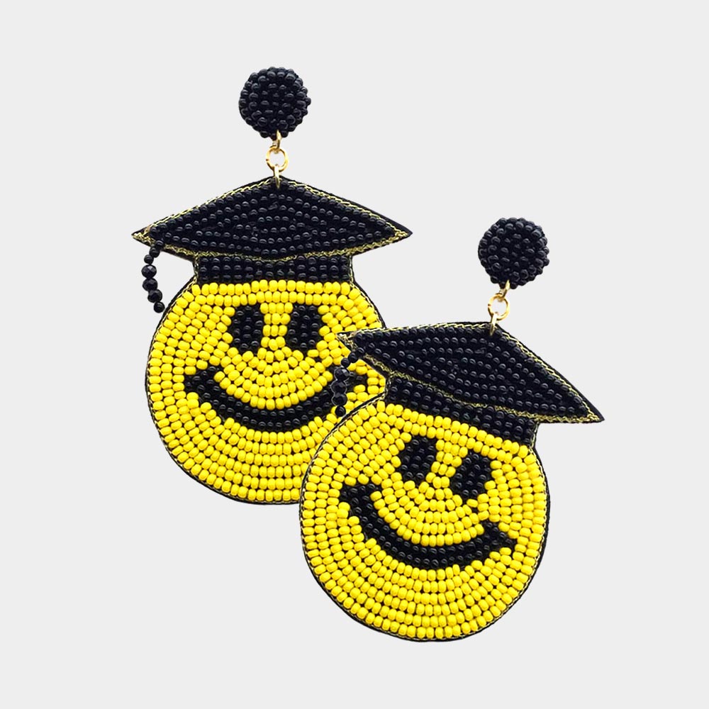 Graduating Smile Felted earrings