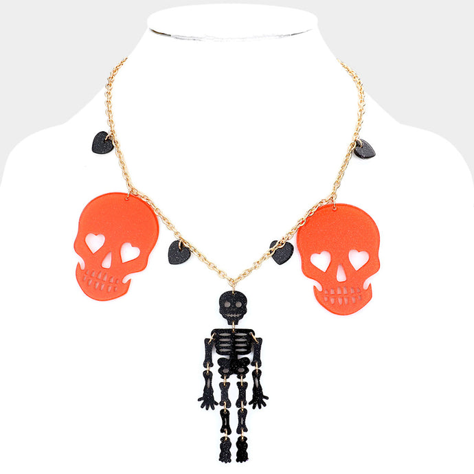 Skeleton Love Necklace Multi