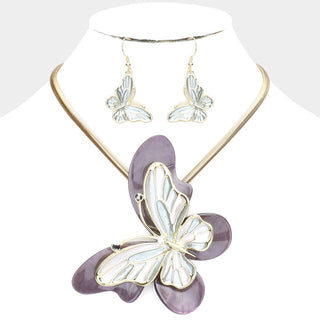 WOW Butterfly necklace set