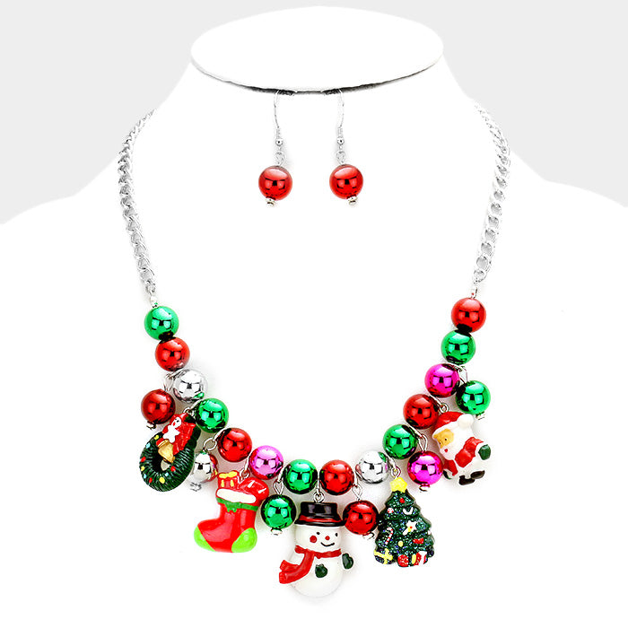 Christmas Baubles Necklace Set