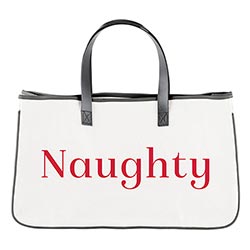 Naughty Nice Canvas Tote