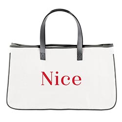 Naughty Nice Canvas Tote