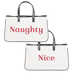 Naughty Nice Canvas Tote