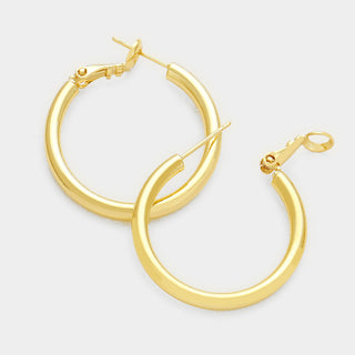 Gold Hoops 14Gold Dipped 4cm