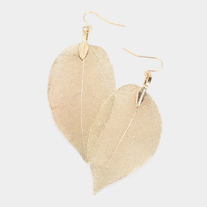 Luxury Leaf Earrings Gold