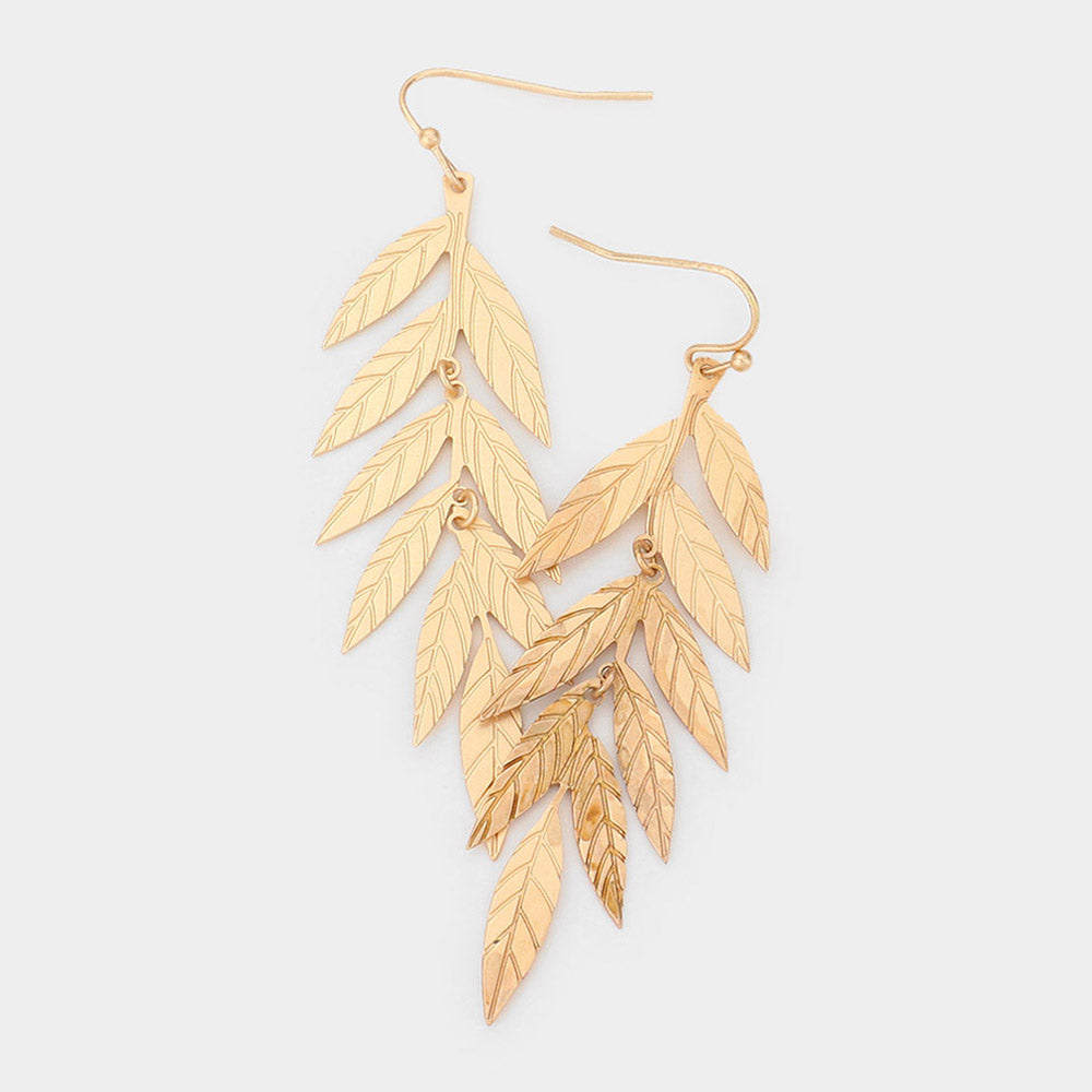 Leaves of Autumn Earrings Gold