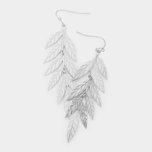 Leaves of Autumn Earrings Silver
