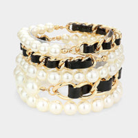 Pearls With An Edge Bracelet Gold