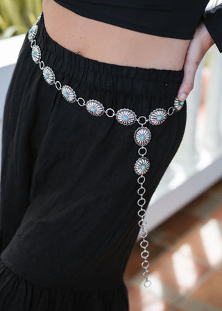 Baby Concho Belt Turquoise