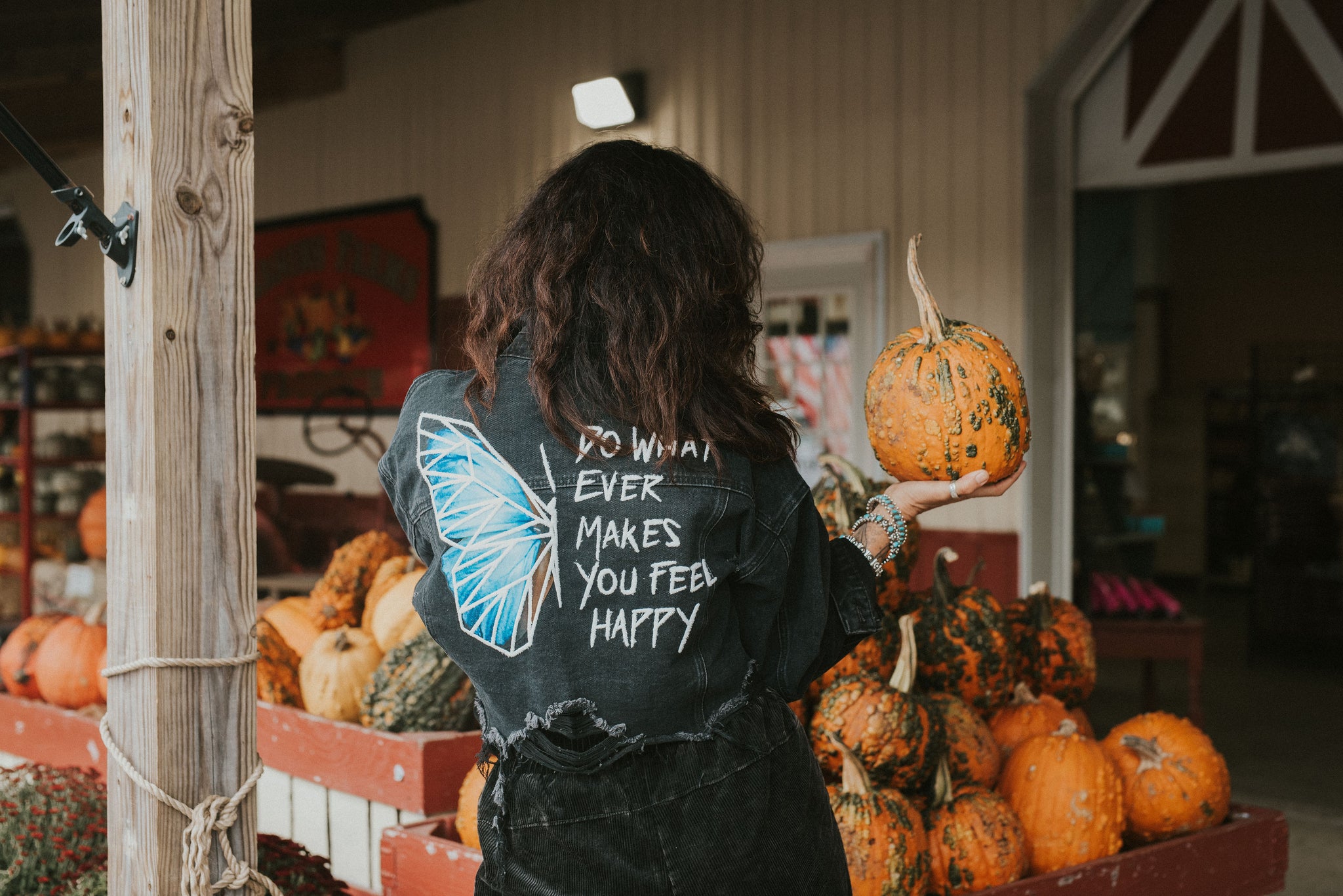 Do Whatever Makes You Happy Denim Jacket – Water Lili