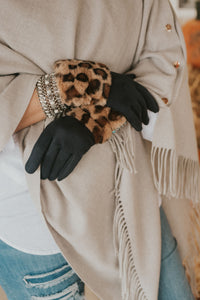 For The Love Of Leopard Gloves Navy