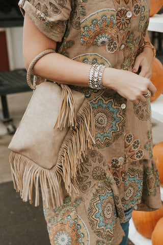 Fringe Benefits Clutch Stone