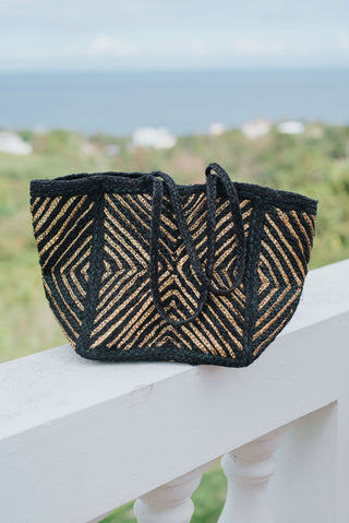 Gia's Geometric Tote Black/Gold