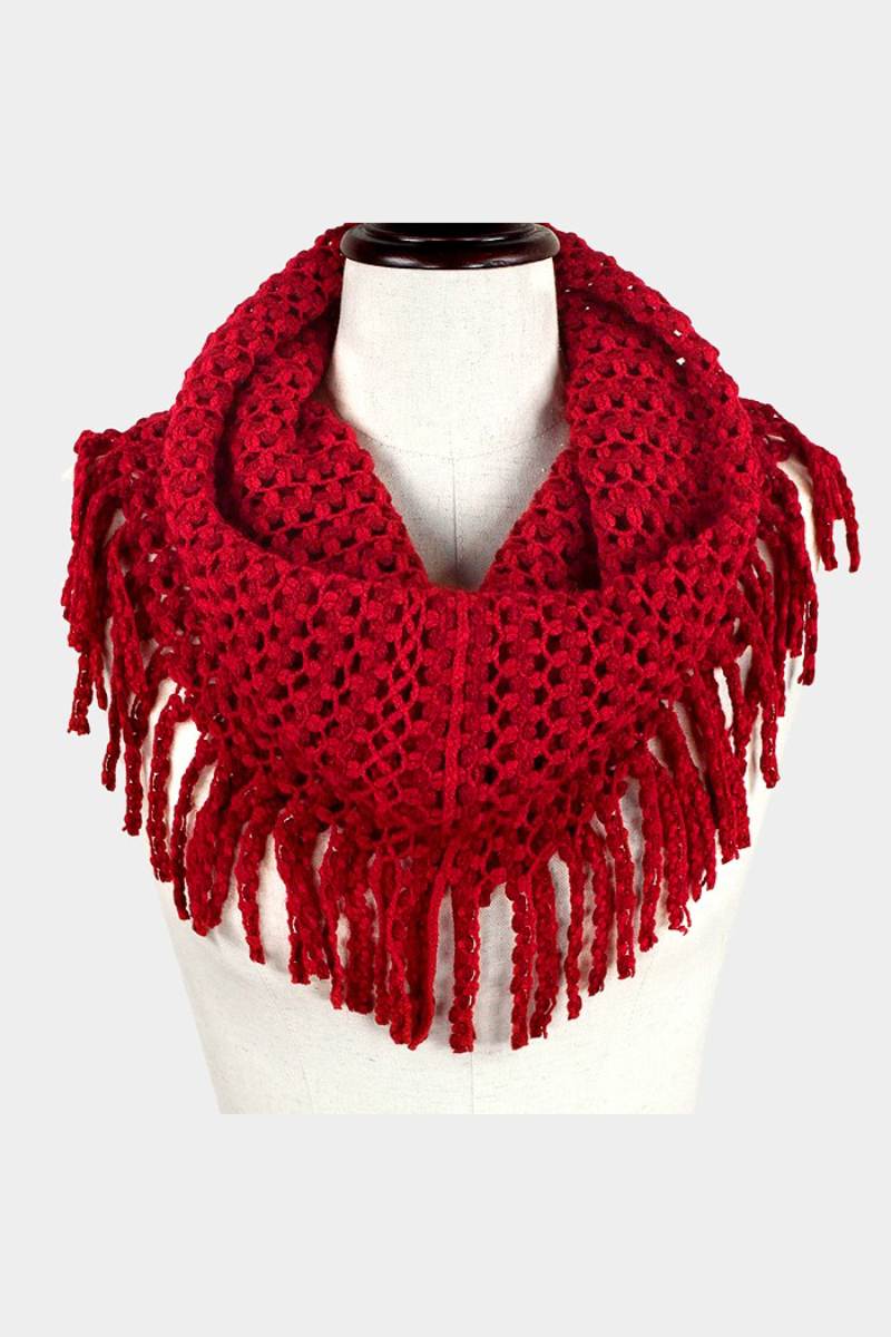 Nicole Scarf Oxblood Red